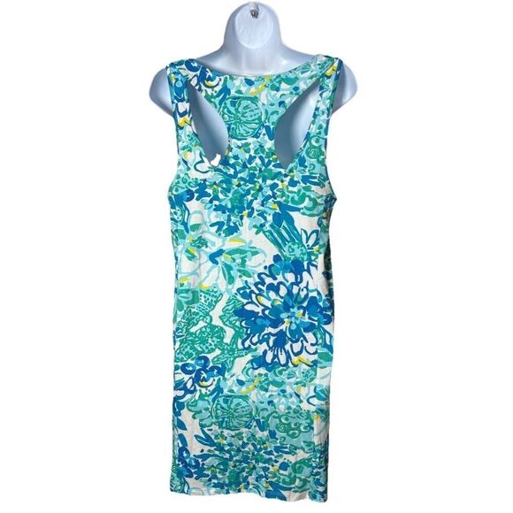 Lilly Pulitzer In A Pinch Monterey Pima Cotton Shift Tank Dress Size Large Blue - Picture 4 of 8